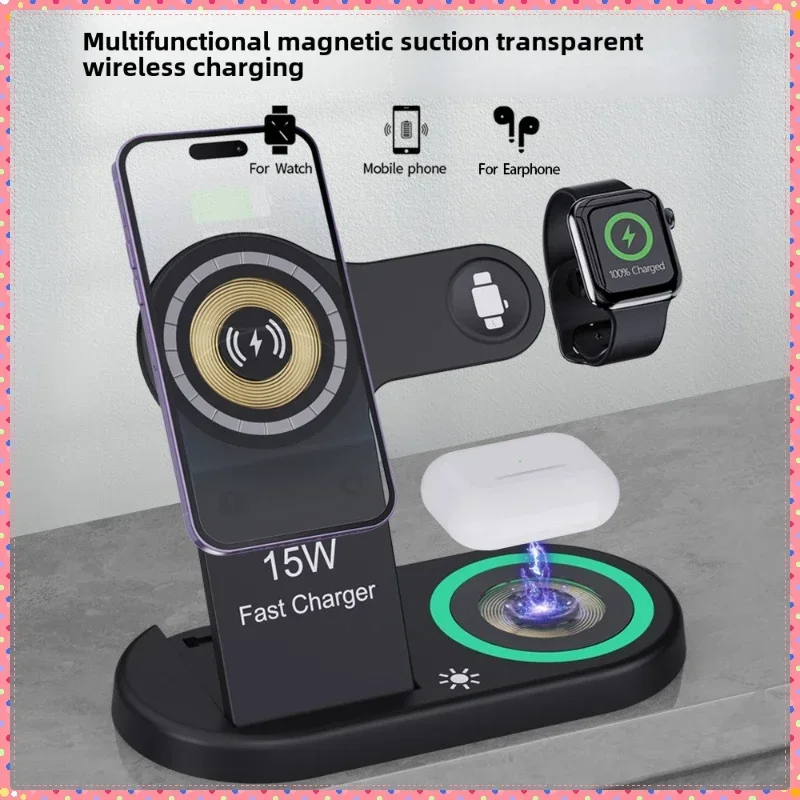 Wireless Charger 3 In 1 - 15W Fast Wireless Charger Stand 3