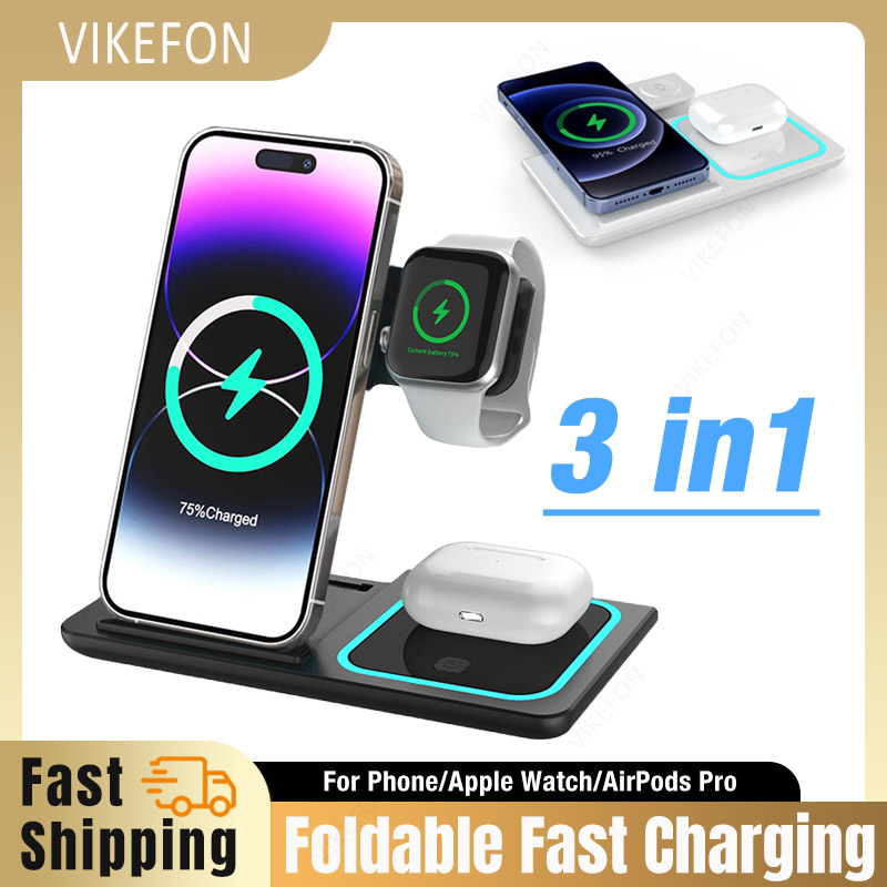 Wireless Charger 3 In 1 - 3 In 1 Wireless Charger Foldable