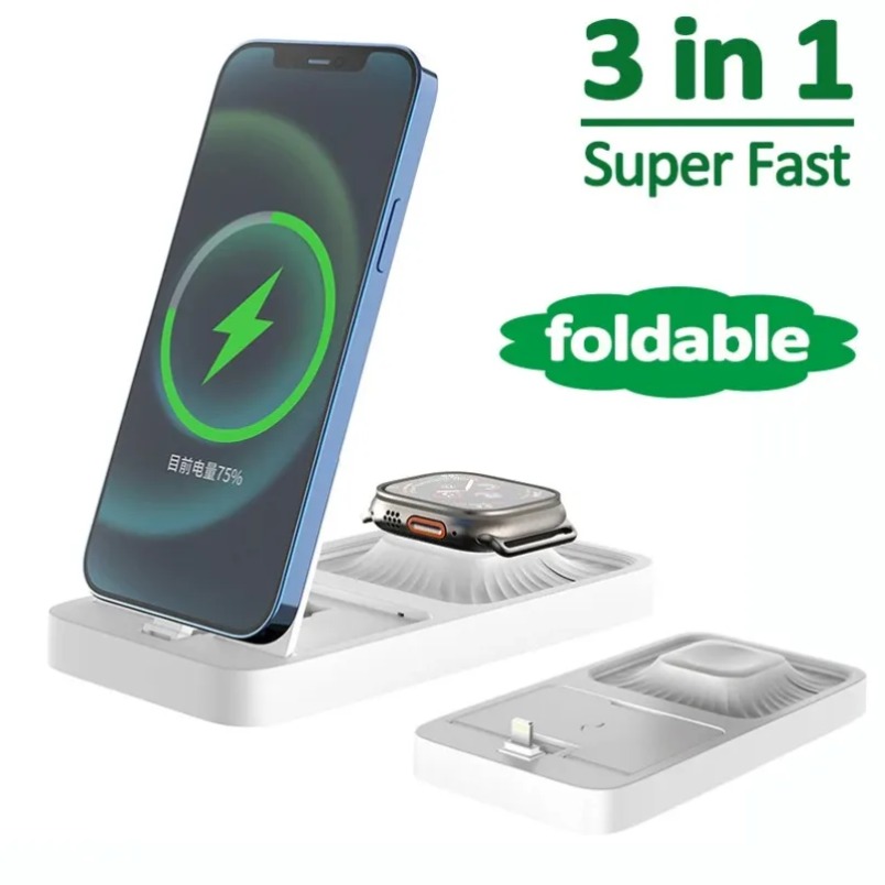 Wireless Charger 3 In 1 - 3 in 1 Wireless Charger Stand