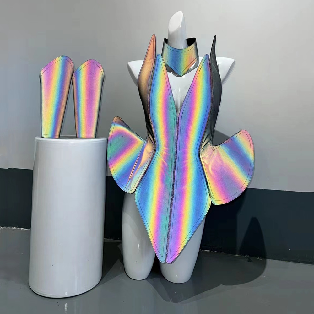 Tech Queen - Women's Reflective Laser Mini Dress Future