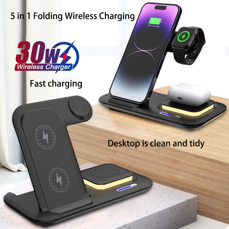 Wireless Charger 3 In 1 - Hot 3 in 1 Foldable Wireless