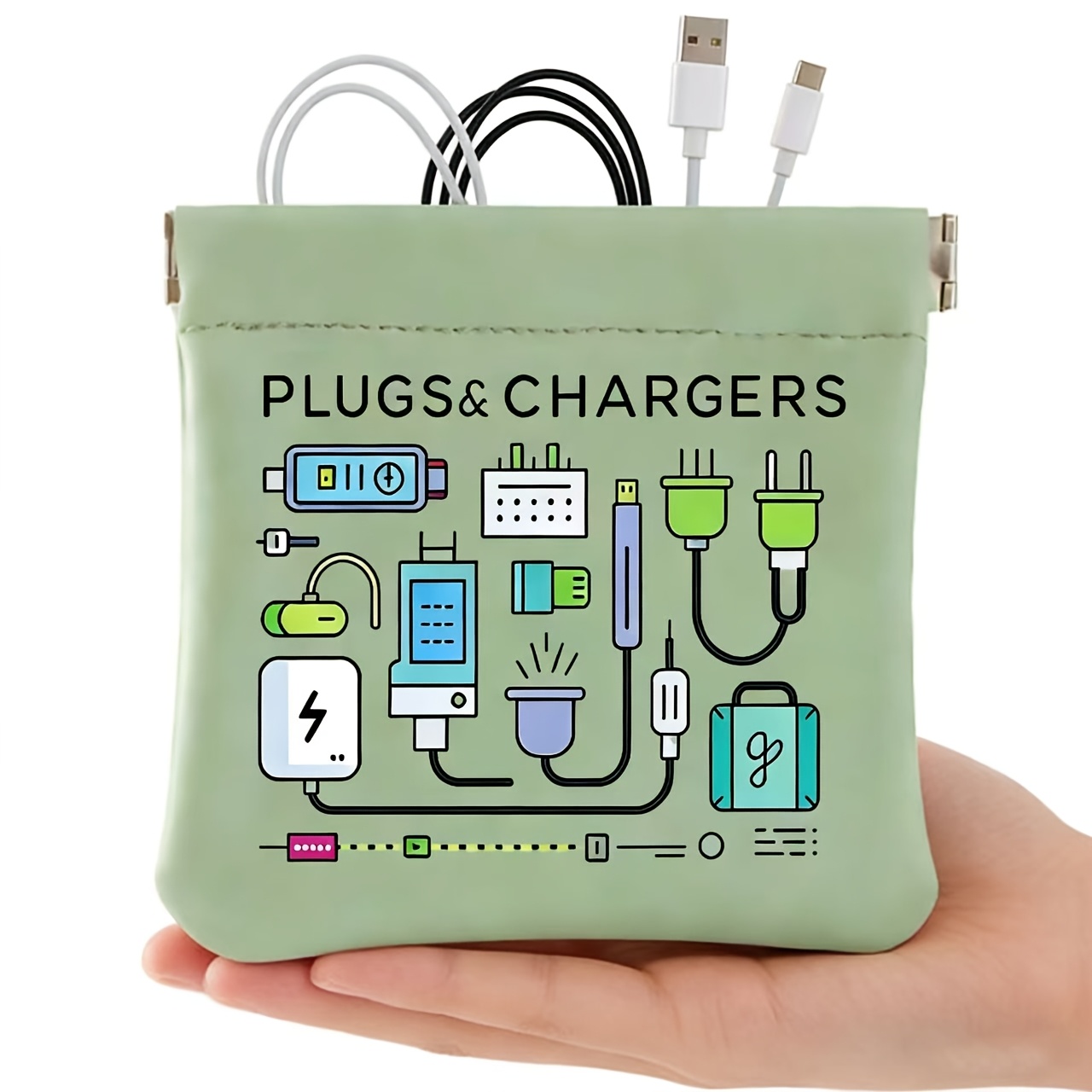 Tech Accessories Travel - Portable Cable Organizer Bag 12X12Cm -Travel