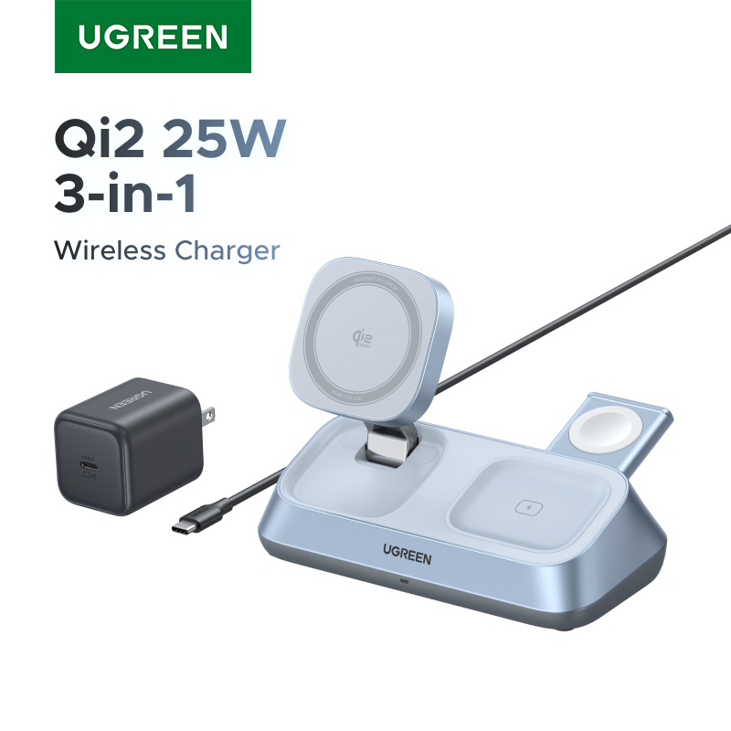 Wireless Charger 3 In 1 - UGREEN Qi2 25W MAX Magnetic Wireless