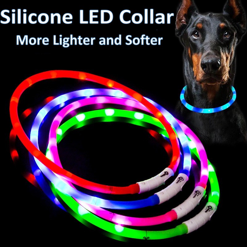 Tech Dog Accessories - Silicone LED Dog Collar Rechargeable 3