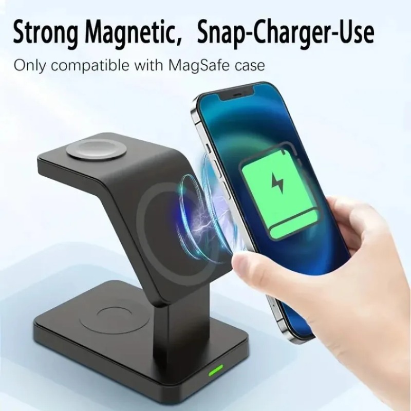 Wireless Charger 3 In 1 - Magnetic Wireless 3 In 1 Charger