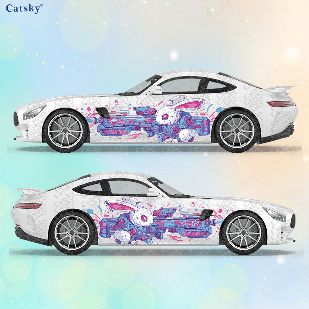 2pcs Cyberpunk Line Tech Bunny - Tech Accessories To Gift ulasan dan harga