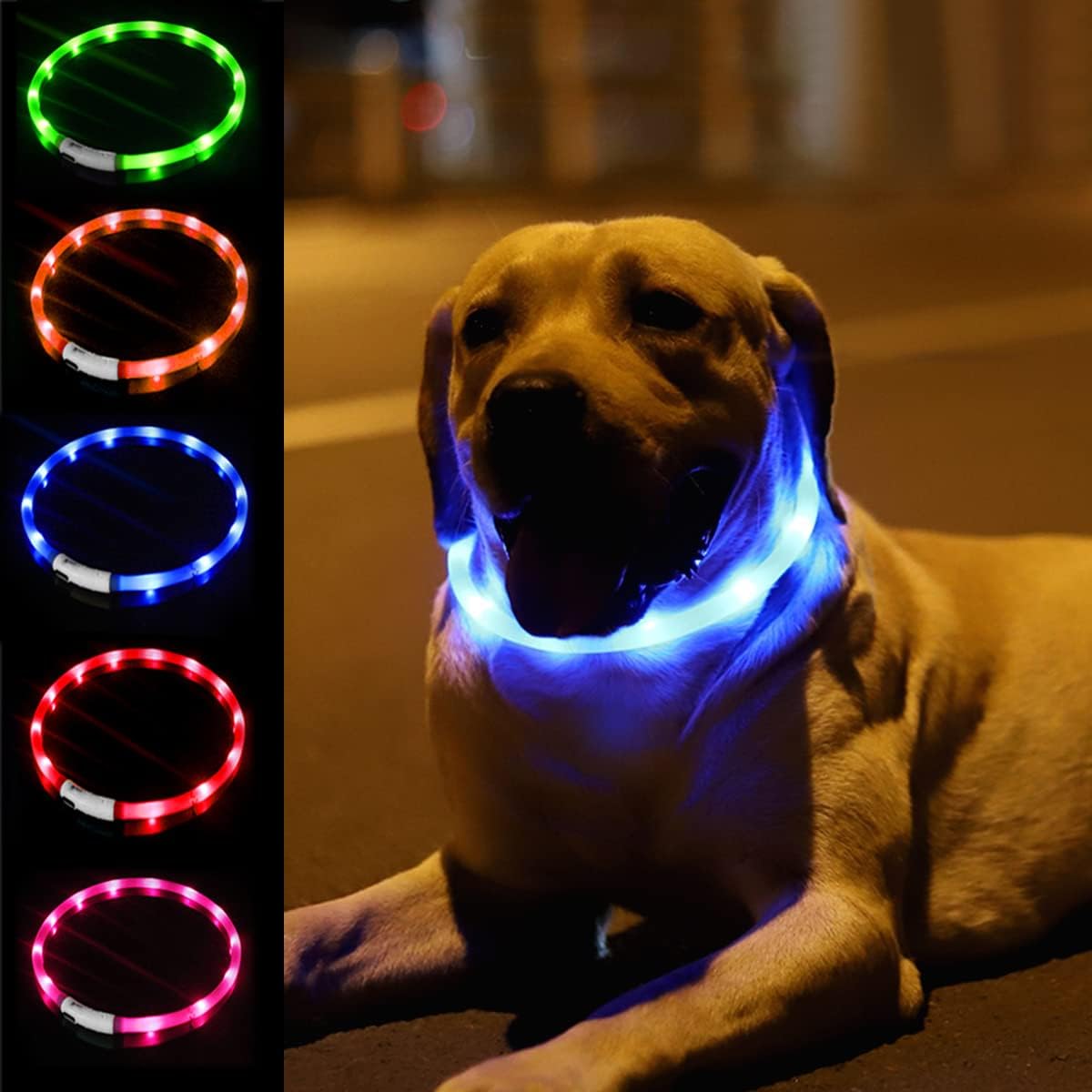 Silicone LED Dog Collar,USB Re - Tech Dog Accessories ulasan dan harga