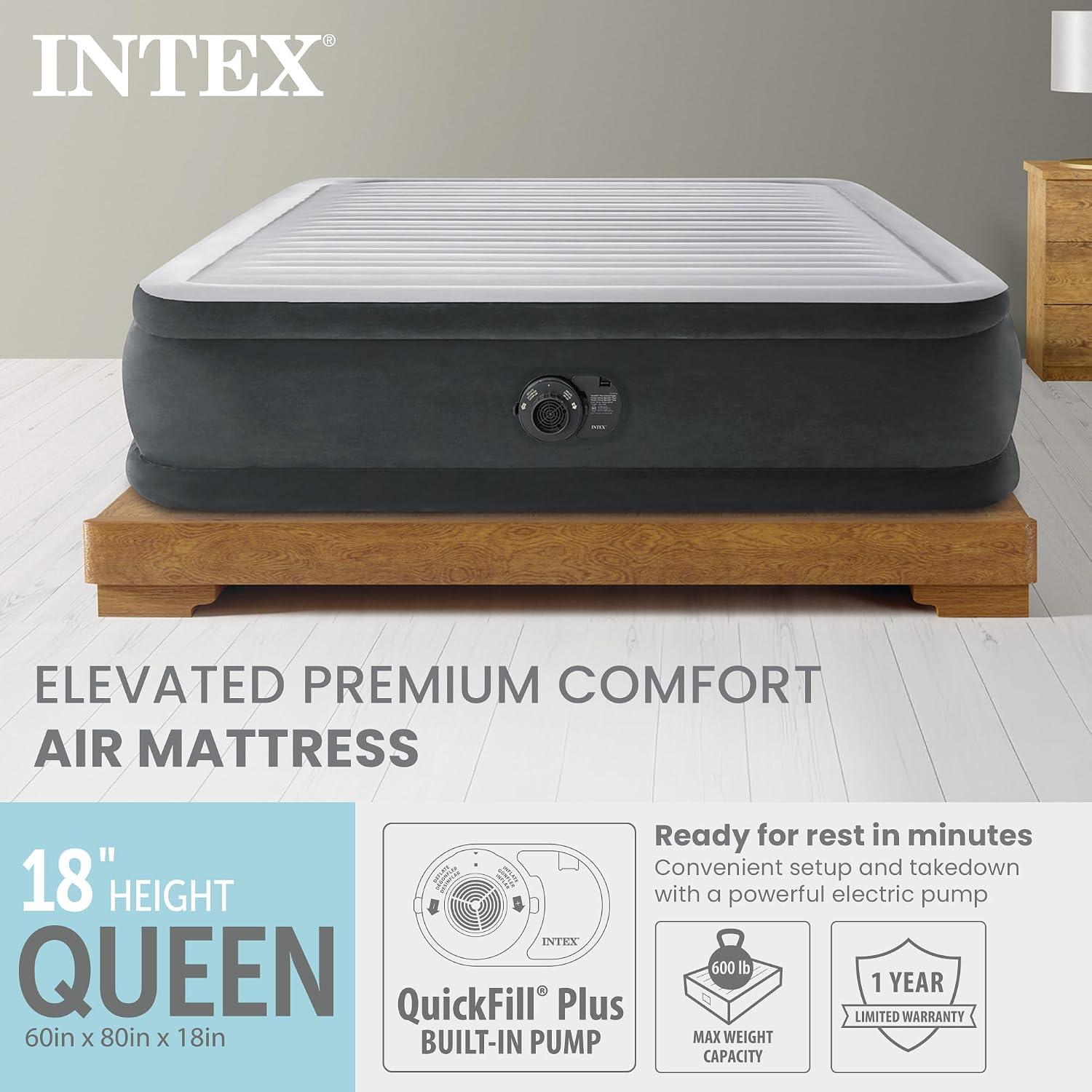 Queen Air Mattress with Built- - Tech Queen ulasan dan harga