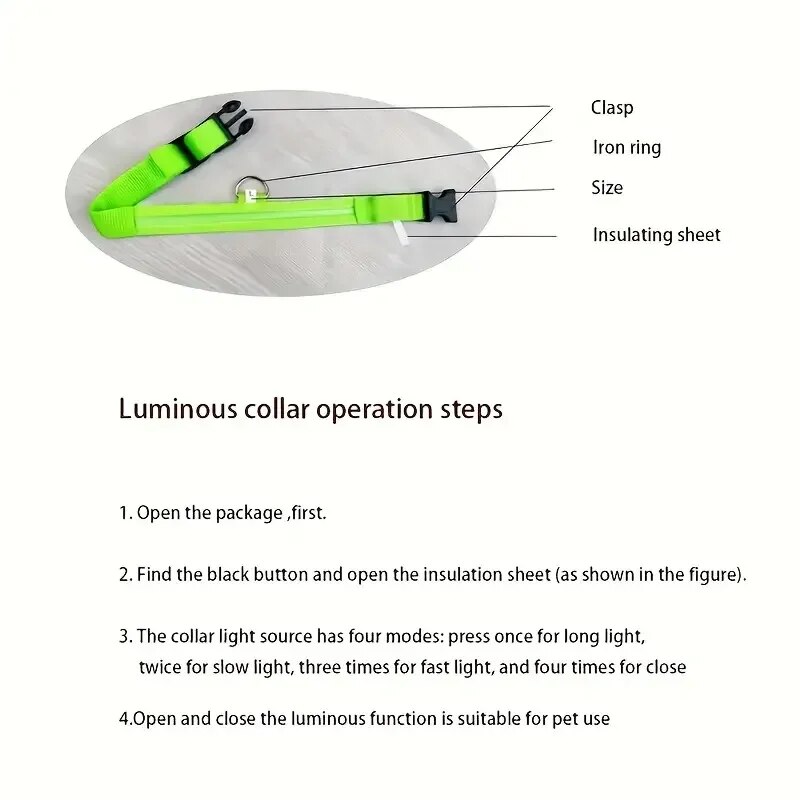 Nylon LED Night Safety Flashin - Tech Dog Accessories ulasan dan harga