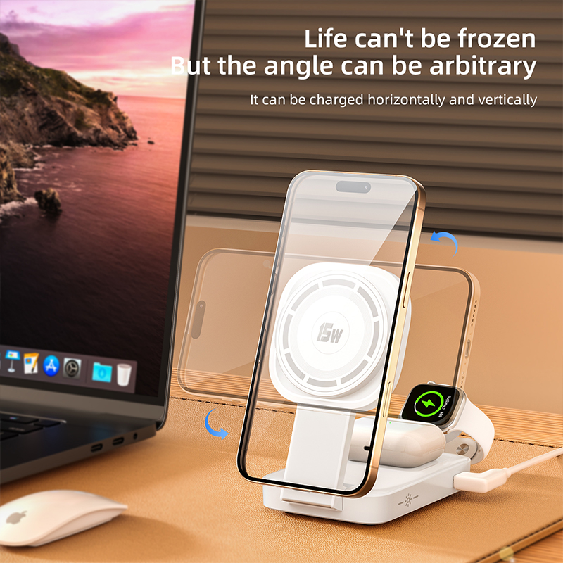 15W Magnetic Wireless Charger  - Wireless Charger 3 In 1 ulasan dan harga