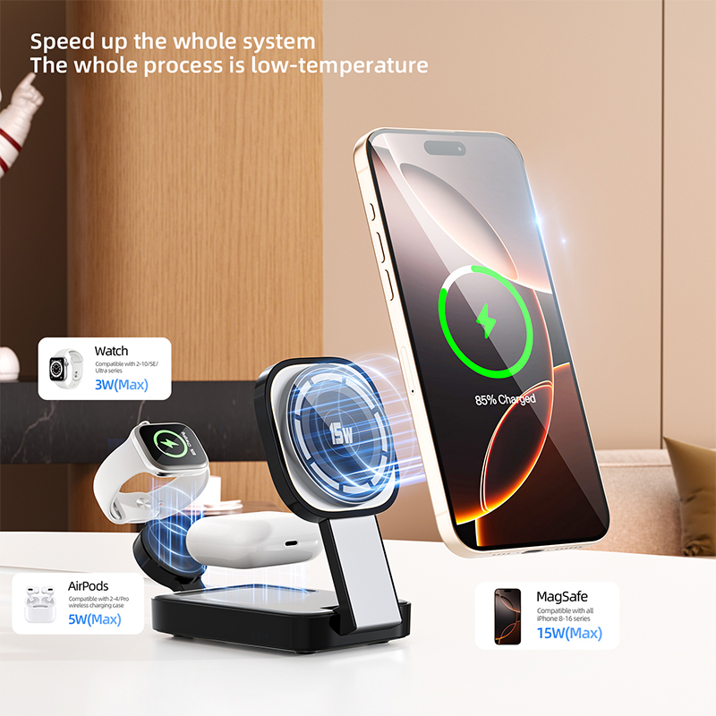 15W Magnetic Wireless Charger  - Wireless Charger 3 In 1 ulasan dan harga