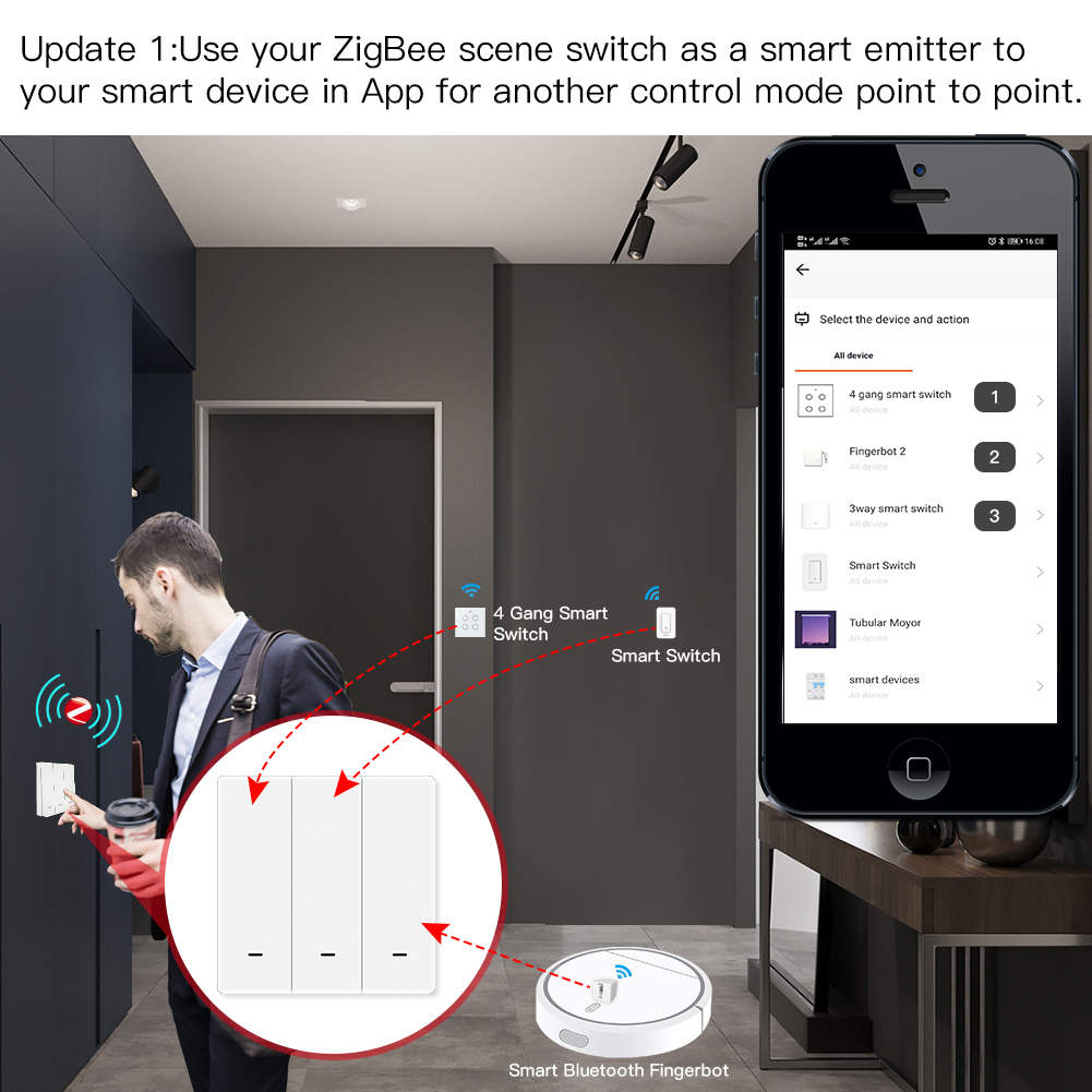 MOES Tuya ZigBee Scene Switch  - Power Bank Wireless ulasan dan harga