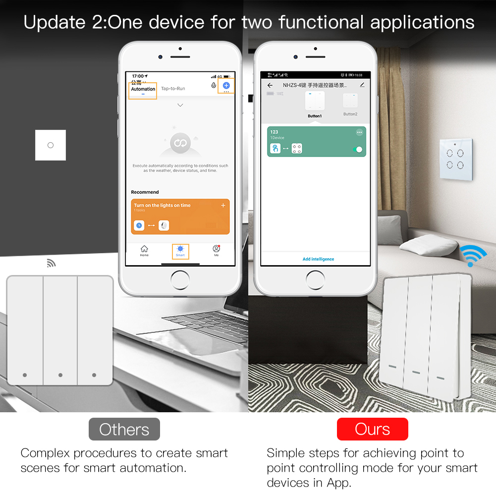 MOES Tuya ZigBee Scene Switch  - Power Bank Wireless ulasan dan harga