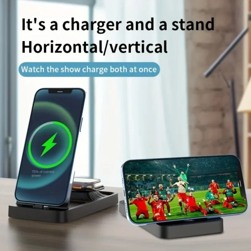 3 in 1 Wireless Charger Stand  - Wireless Charger 3 In 1 ulasan dan harga
