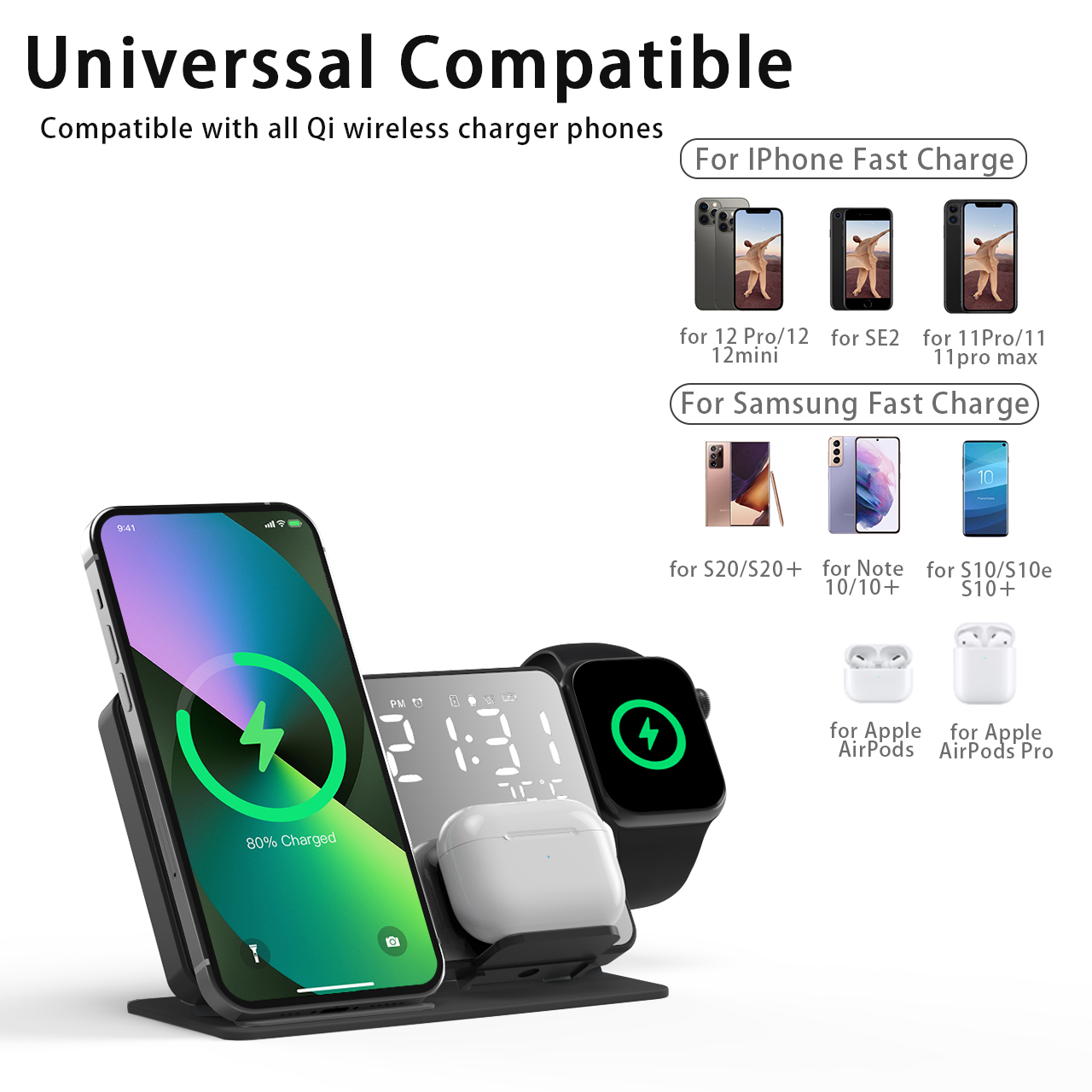 3 in 1 Wireless Charger For iP - Wireless Charger 3 In 1 ulasan dan harga