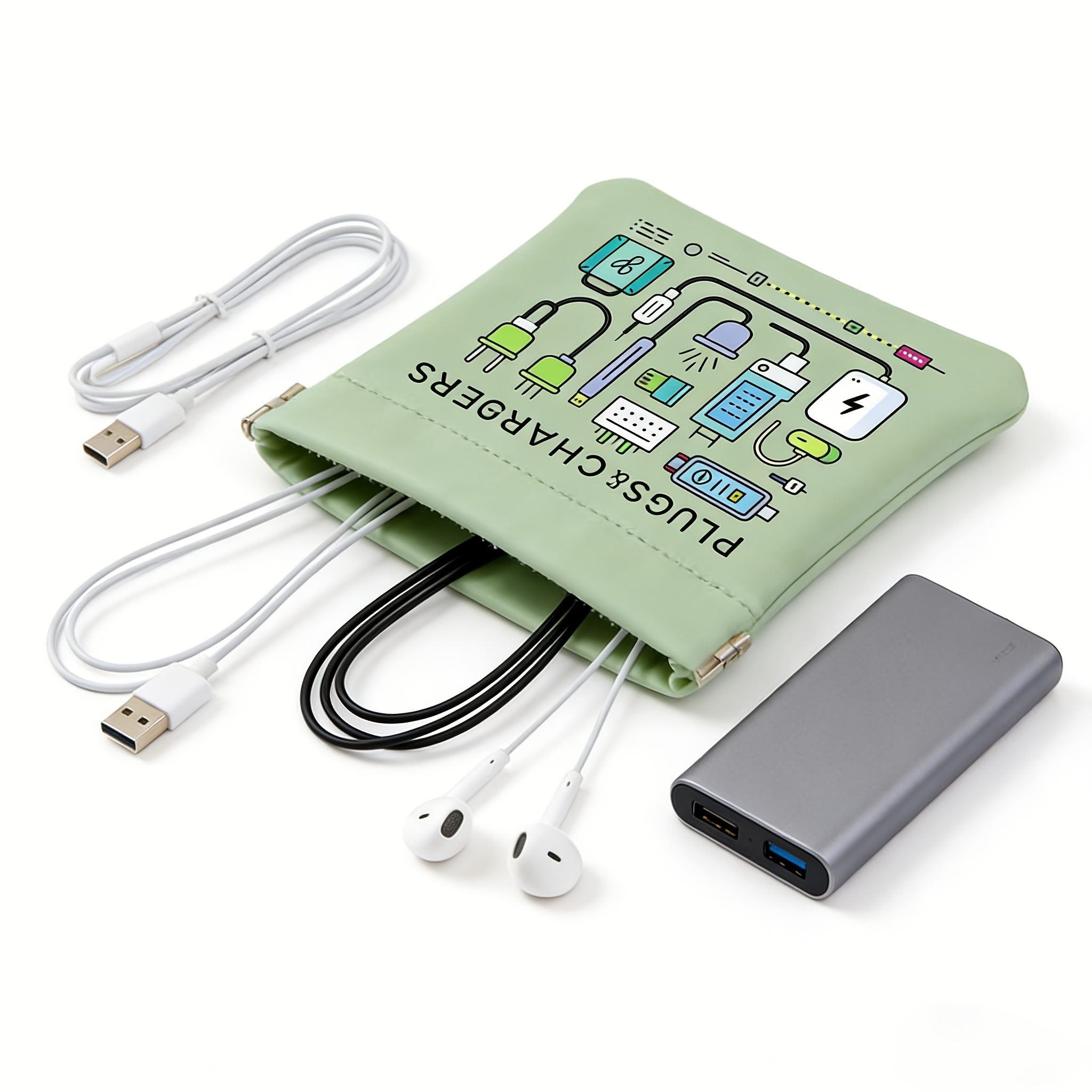 Portable Cable Organizer Bag 1 - Tech Accessories Travel ulasan dan harga