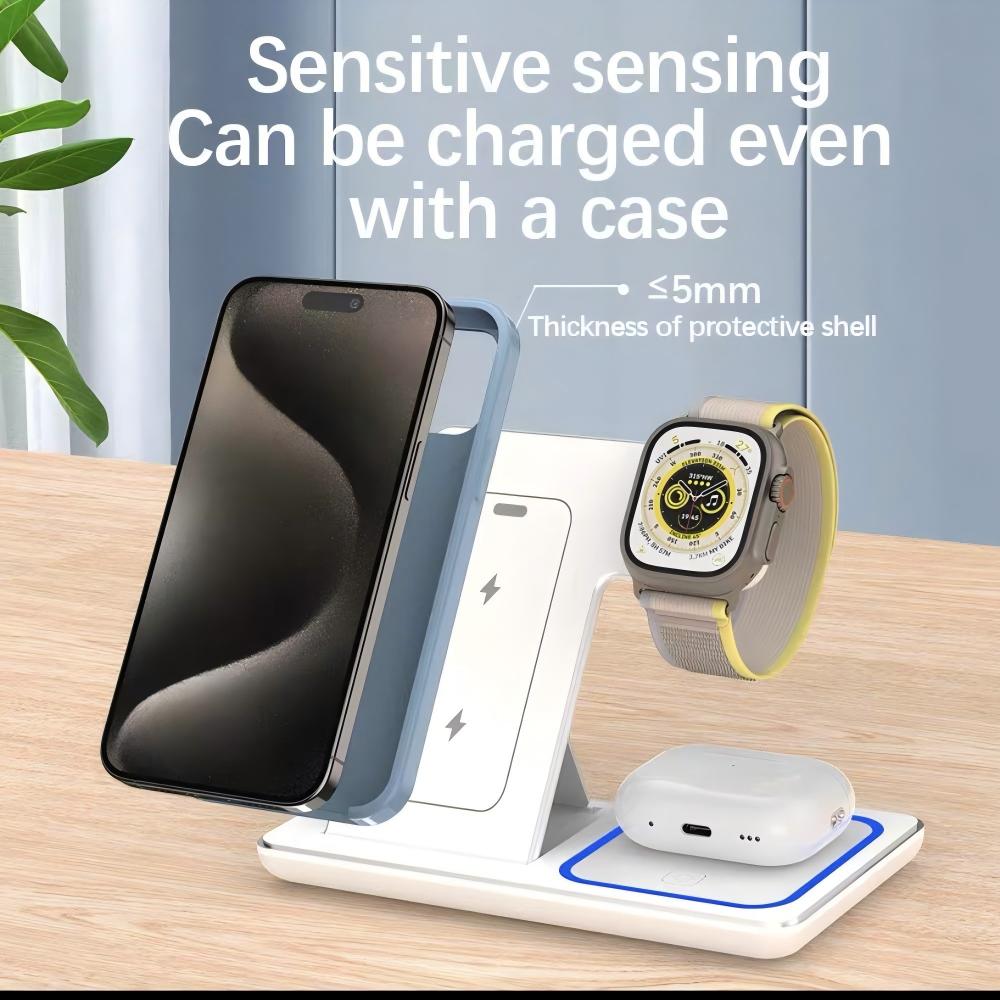 Wireless Charger Holder Stand  - Wireless Charger 3 In 1 ulasan dan harga