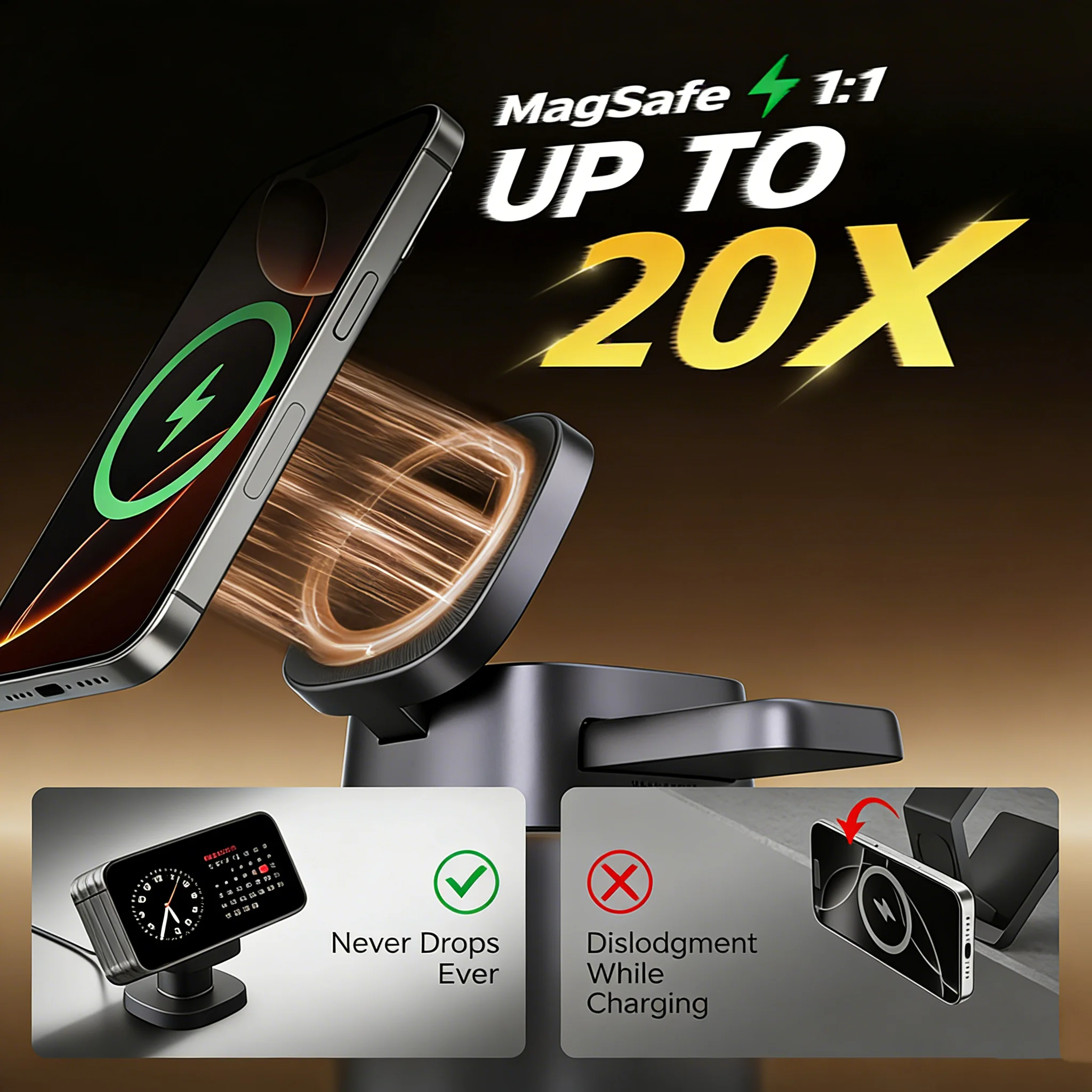 TIMESS Night Light Mashroom Wi - Wireless Charger 3 In 1 ulasan dan harga