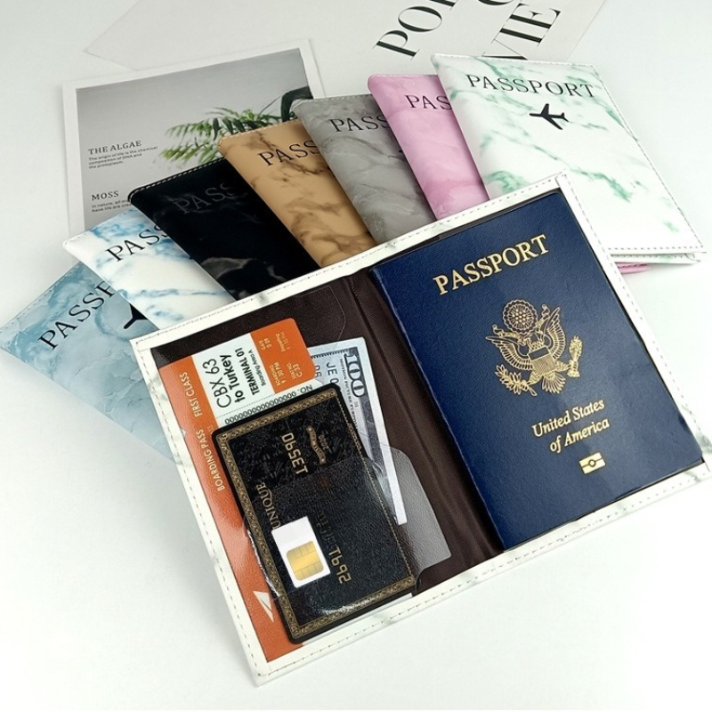PU Leather Passport Cover Simp - Tech Accessories Travel ulasan dan harga