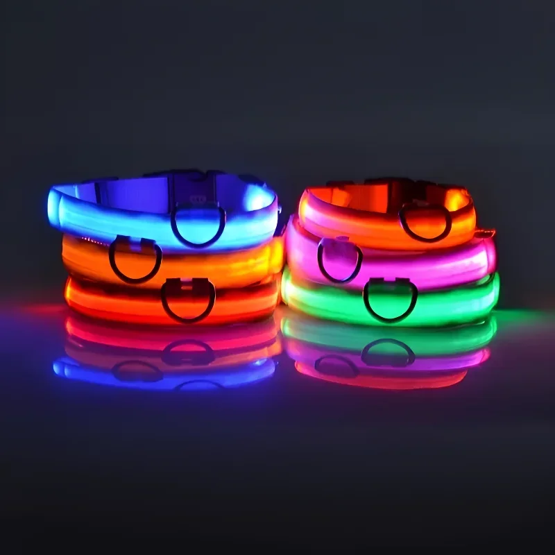 Dog Collar Nylon LED Night Saf - Tech Dog Accessories ulasan dan harga