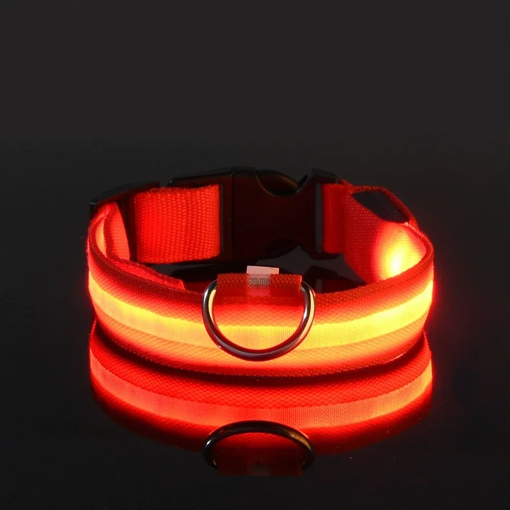 Dog Collar Nylon LED Night Saf - Tech Dog Accessories ulasan dan harga
