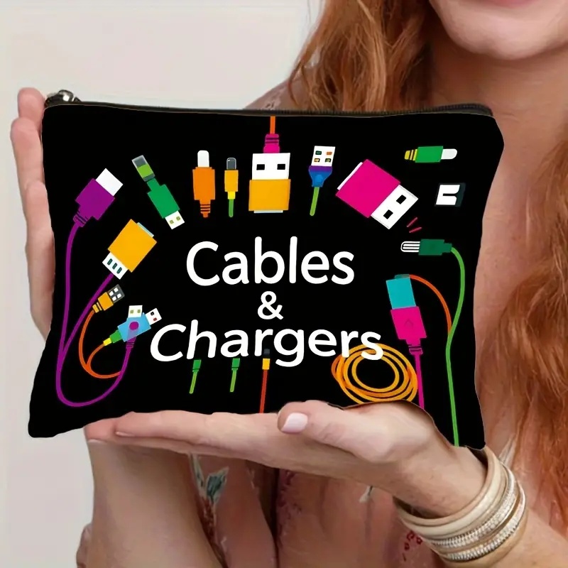 Black Tech Icon Cable Organize - Tech Accessories Travel ulasan dan harga