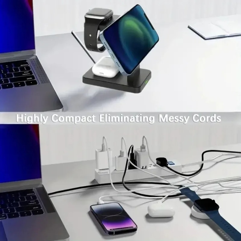 Magnetic Wireless 3 In 1 Charg - Wireless Charger 3 In 1 ulasan dan harga
