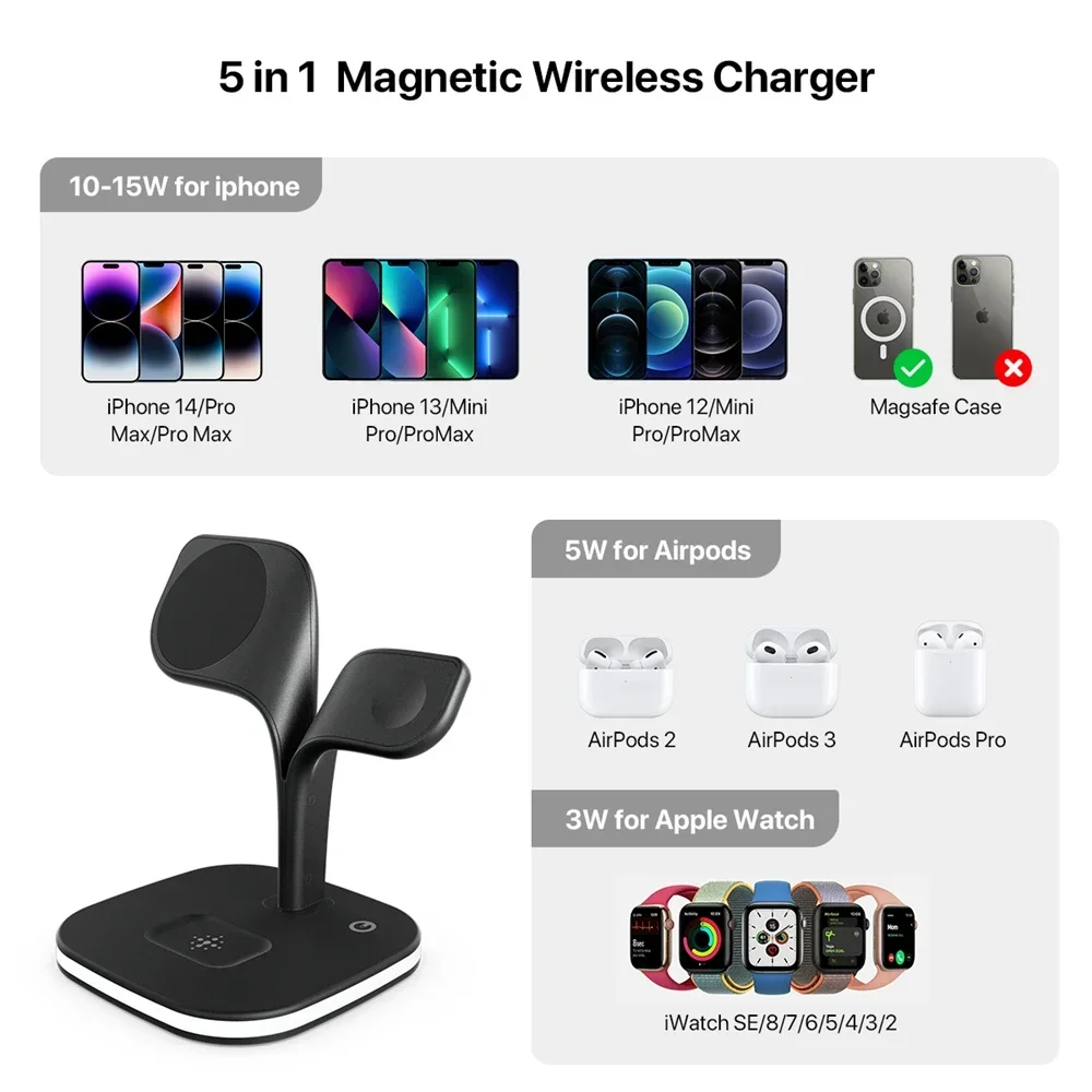 Magnetic 3 in 1 Wireless Charg - Wireless Charger 3 In 1 ulasan dan harga