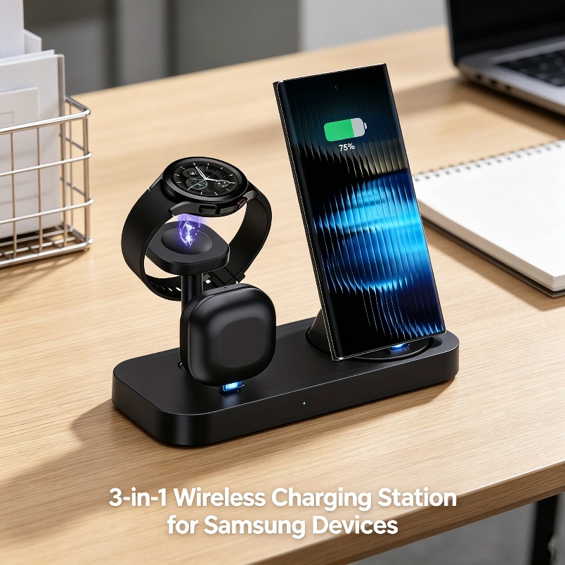 3 in 1 Wireless Charger Dual C - Wireless Charger 3 In 1 ulasan dan harga