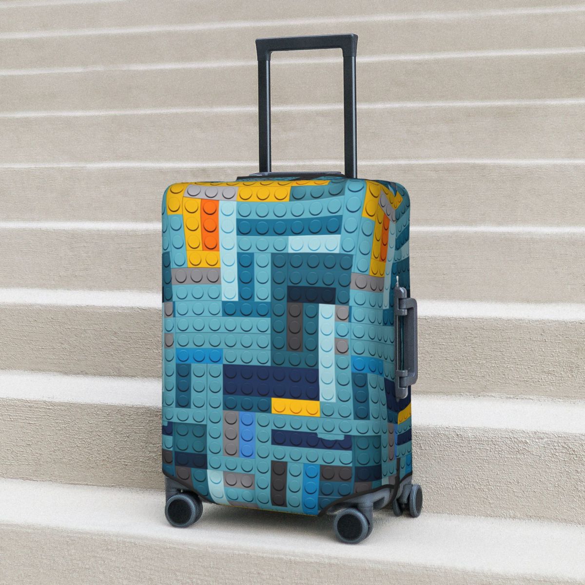 Blue Tech Pixel Building Block - Tech Accessories Travel ulasan dan harga